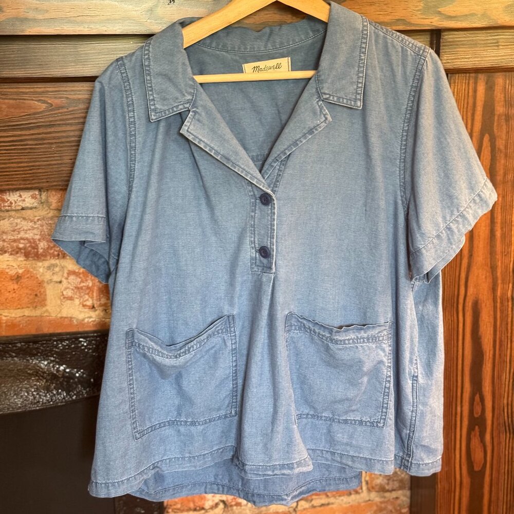 Madewell Denim Babydoll Shirt - Size XL